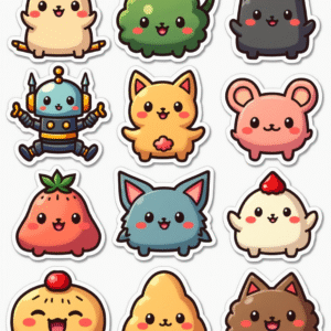 Cartoon Characters & Mascots - Sticker Sheet v30